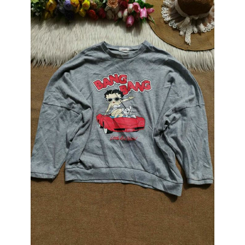 Vintage Crewneck BETTY BOOB Crew Neck Betty Boop Original Brand PARTY Jacket Vintage Jaket kaos Clas