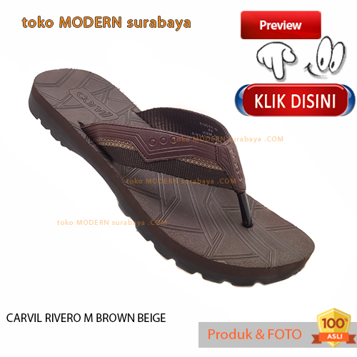 Sandal pria casual sendal jepit spons strap webbing canvas cowok CARVIL RIVERO M