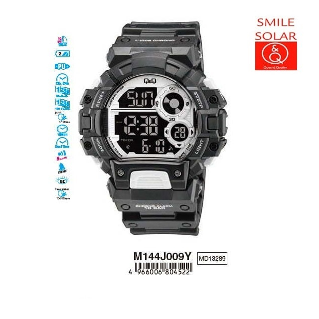 Jam Tangan Pria Casual Sporty Rubber Digital Original Q&amp;Q QNQ QQ M144 M144J Series