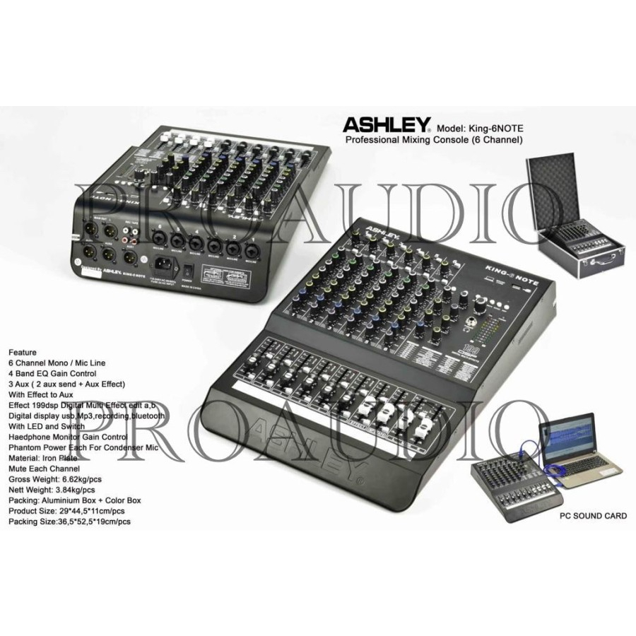 Mixer Ashley 6 Channel King 6 Note King6 Note King 6Note Original