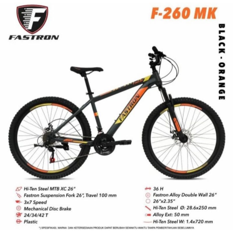 Sepeda Gunung  Fastron F 260 MK Genio Salzburg SS 31 Ukuran 26 Inch Sepeda Gunung MTB Fastron F 260 