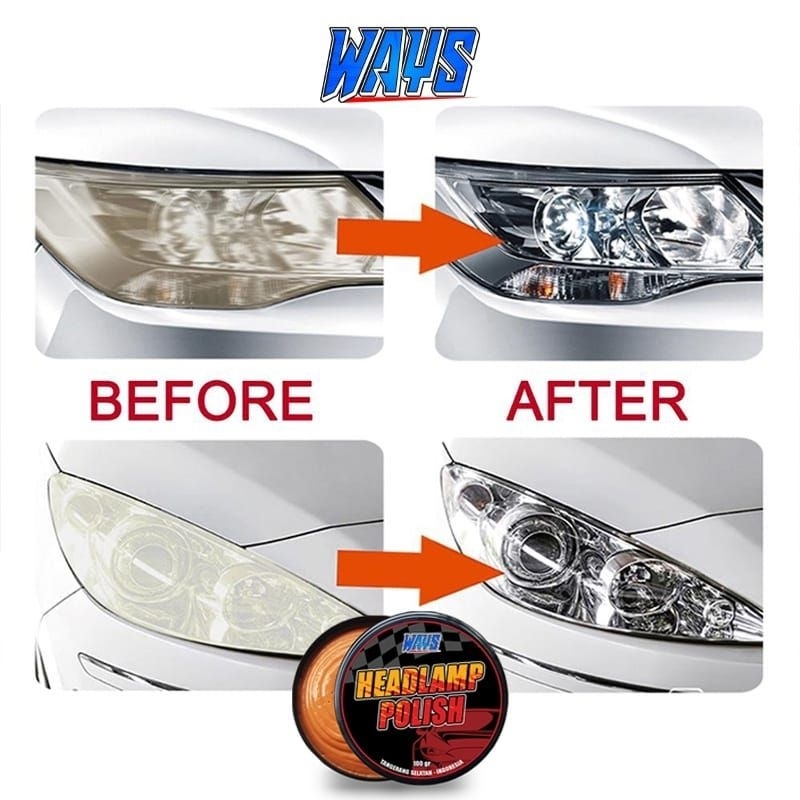 Headlamp Polish Penghilang Noda Kuning Kaca Mobil