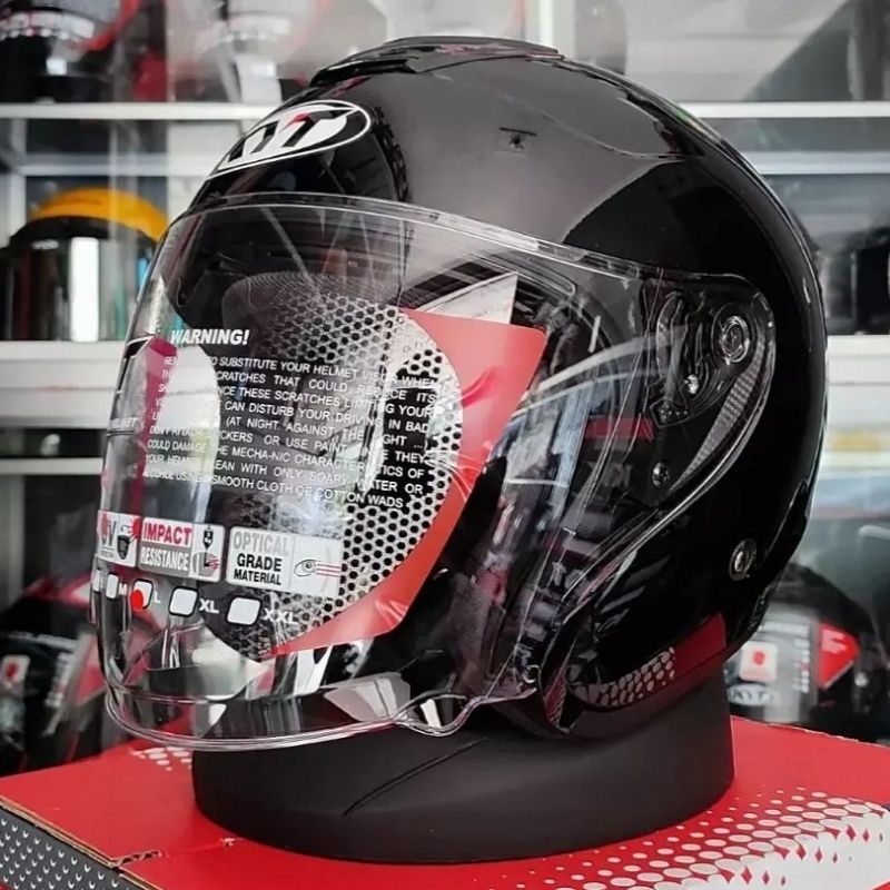 HELM KYT KYOTO R HITAM METALIC SOLID
