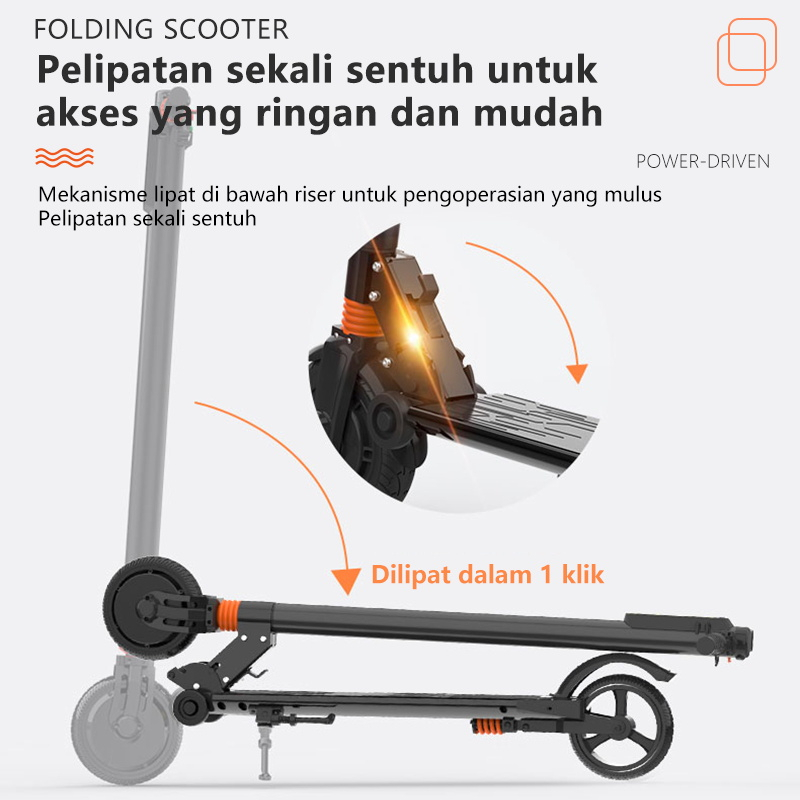 Geekman scooter listrik Lipat Scuter Listrik  Dewasa Portable Skuter Listrik Dewasa Garansi 1 Tahun