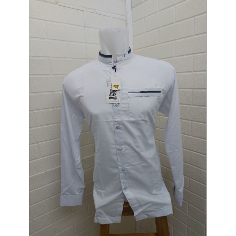 Baju Koko Arzun Muslim Pria Dewasa Lengan Panjang Menset