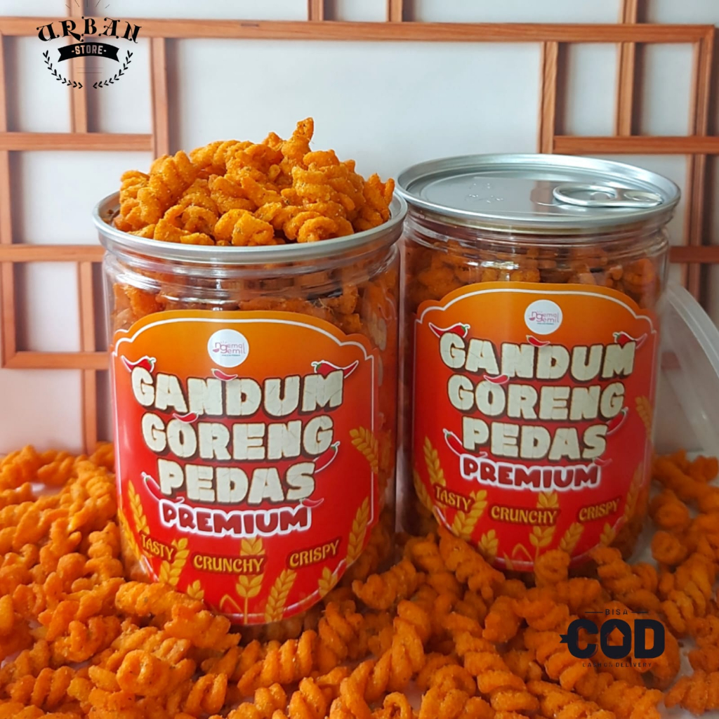 

Can - Gandum Goreng Pedas Daun Jeruk Makaroni Spiral Pedas Kualitas Premium