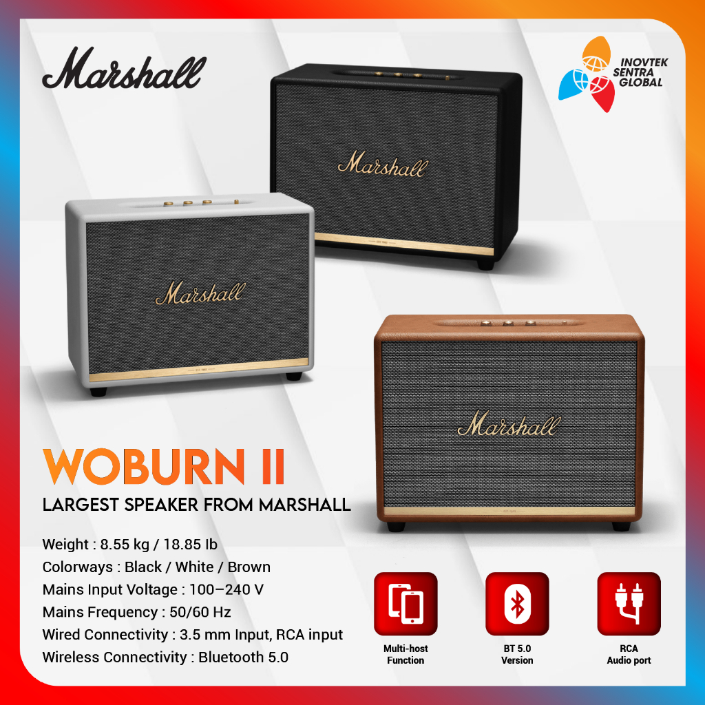 Marshall WOBURN II Bluetooth Speaker GARANSI RESMI