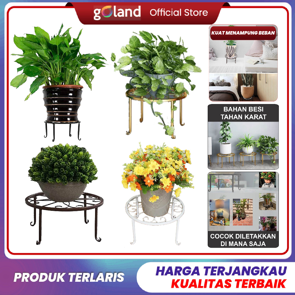 GOLAND STANDING POT BESI ALAS POT BUNGA BESI POT TANAMAN MURAH