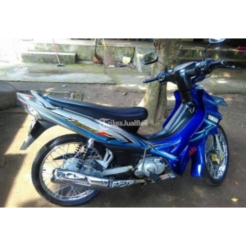 cover body Jupiter Z new burhan 2007 biru silver fullset bodi Jupiter Z Burhan