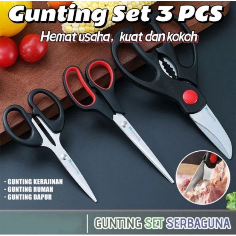 

Gunting Set 3 in 1 Serbaguna (3 pc)
