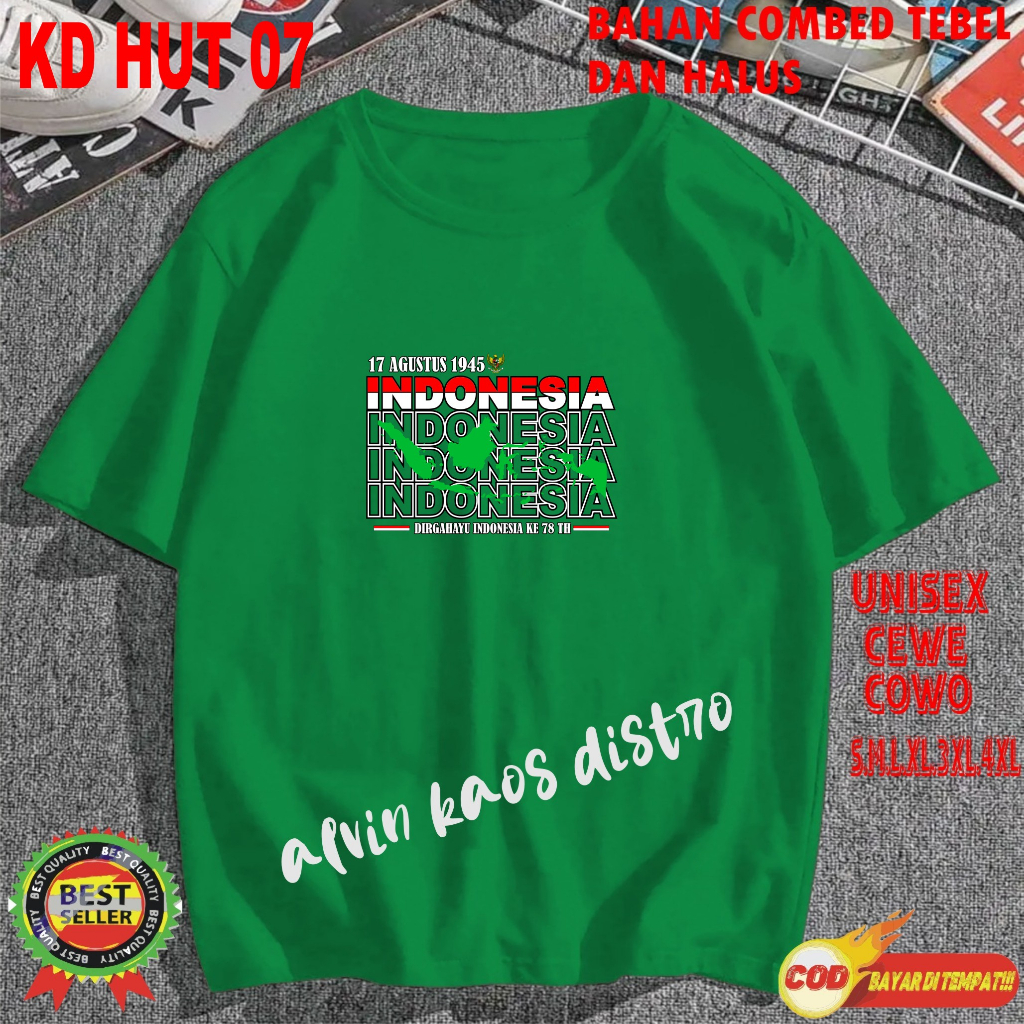 Beli 10 Pc Gratis 1 Pc Hut RI 78 Kaos Terlaris 17 Agustus 1945 78 Kemerdekaan Indonesia Kaos Merah Putih Hitam Kaos Cewek Cowok Anak6