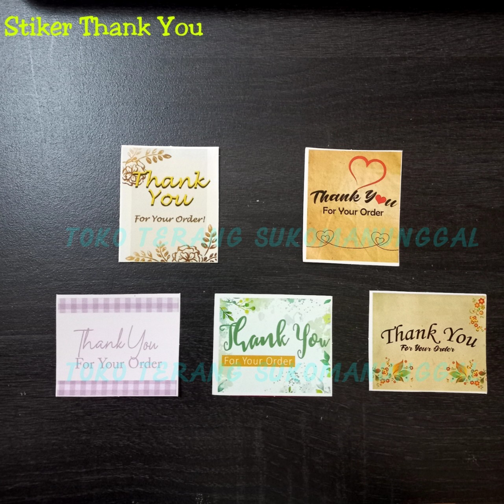 

Sticker label thankyou