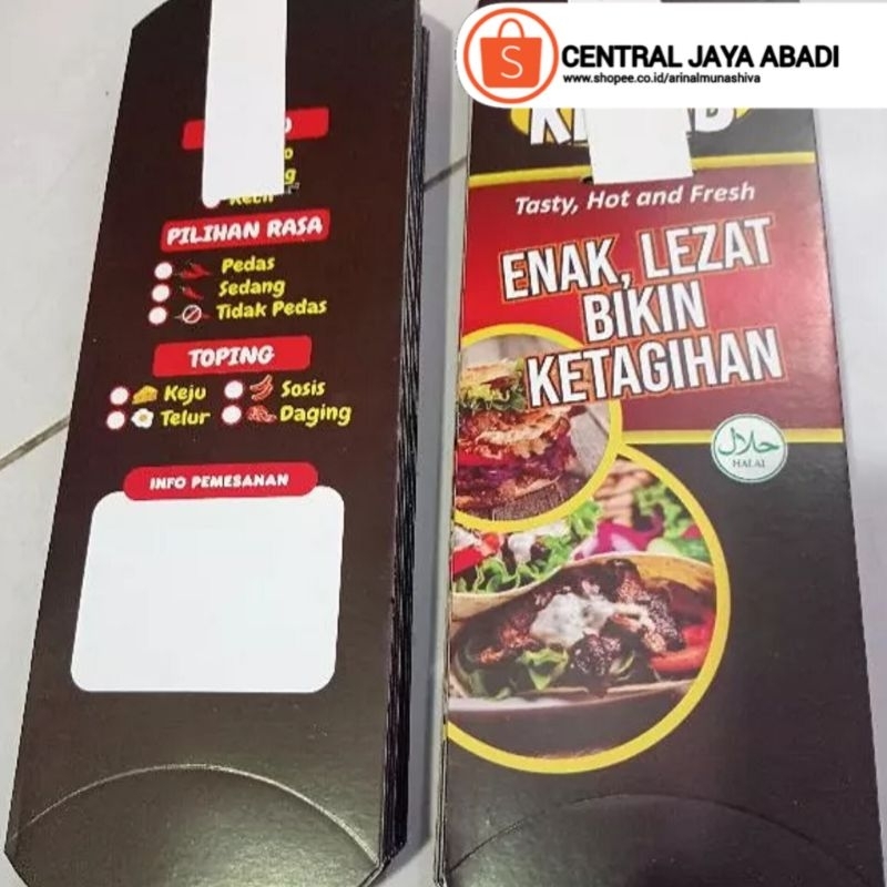 

100 LEMBAR KERTAS KEBAB TARIKAN UKURAN 25 × 9,5 CM HIGH QUALITY PAPER CRAFT TEBAL PRODUK TERBARU | KOTAK KEBAB KEKINIAN | DUS KEBAB VIRAL TIKTOK | KEMASAN KEBAB KEKINIAN | BOX KEBAB VIRAL | ARINA SHIVA GROUP 5882