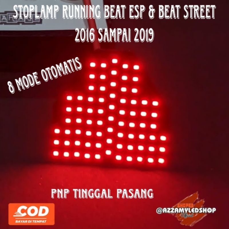 COD lampu rem stoplamp running beat esp beat street 8 mode beat esp beat street 2016 2017 2018 2019 super terang pnp