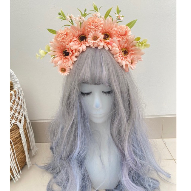 Flower Crown Mahkota Bunga Hijab Aksesoris Rambut Wanita