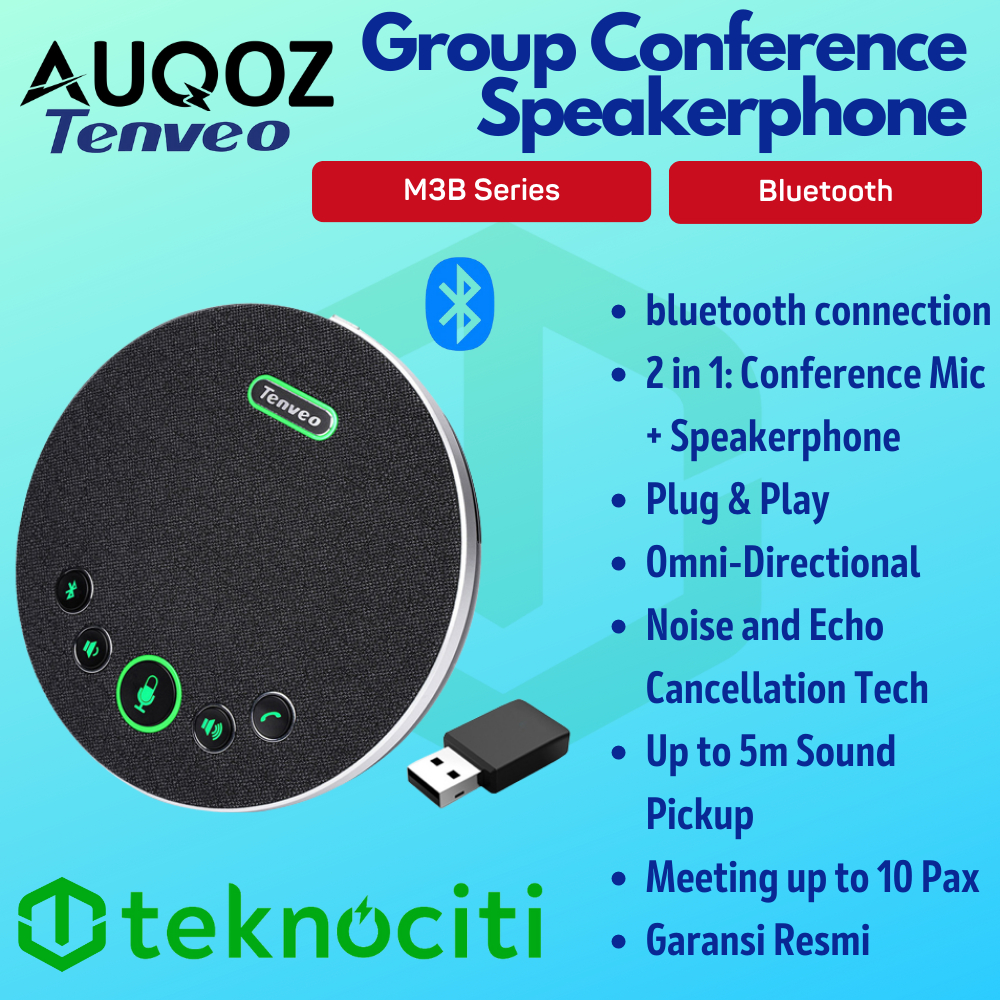 TENVEO Pro USB Speakerphone / Group Meeting Conference Mic + Bluetooth Speaker M3 / M3B