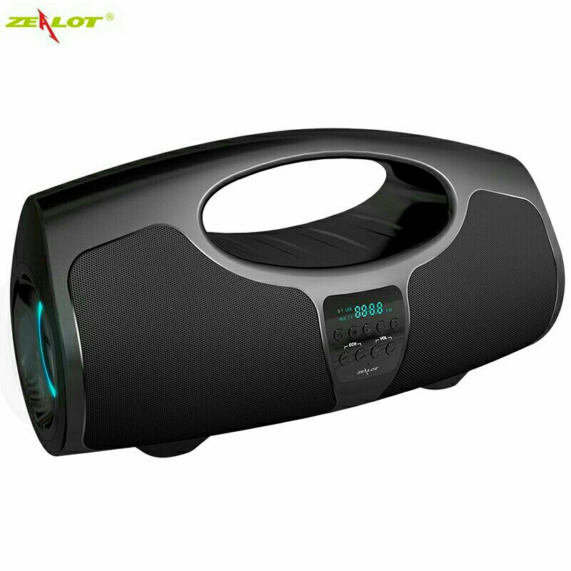Zealot Portable Bluetooth Active Speaker Powerful Boombox 40 W p1 Black