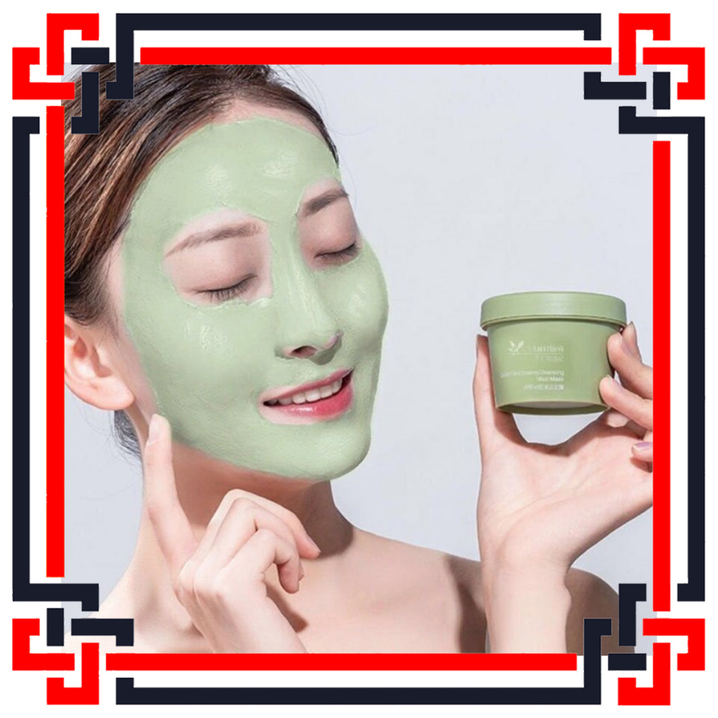 LS BPOM MAYCREATE Green Tea Mask Clay Masker Wajah Komedo FREE SPATULA