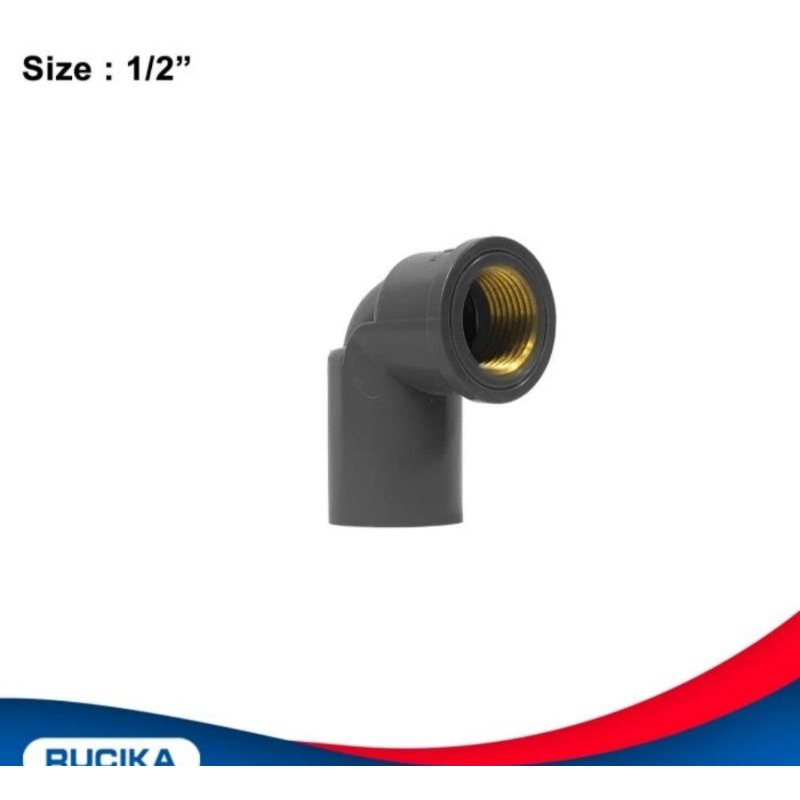 RUCIKA KNEE DRAT DALAM KUNINGAN 1/2 INCH / FAUCET ELBOW RUCIKA 1/2 INCH / ELBOW DRAT DALAM KUNINGAN 