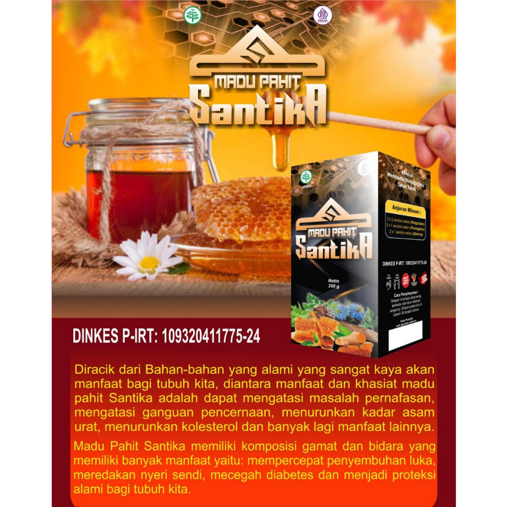 Madu Pahit Santika 1 Botol isi 350 gram