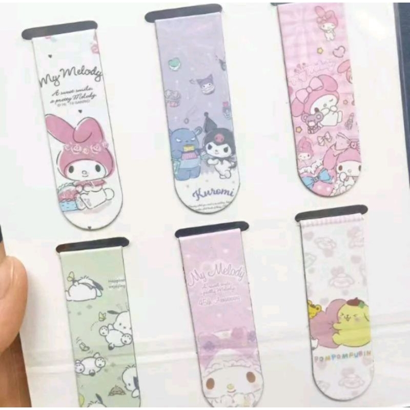 

Pembatas Buku SANRIO Magnet Bookmark Creative Student Mini Label Stationery