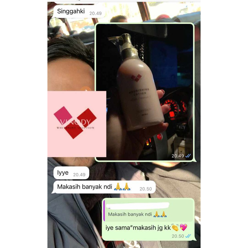 TERMURAH BABY PINK SUPER /VINODY WHITENING SOLUTION NOURISHING BODY LOTION BPOM PREMIUM QUALITY