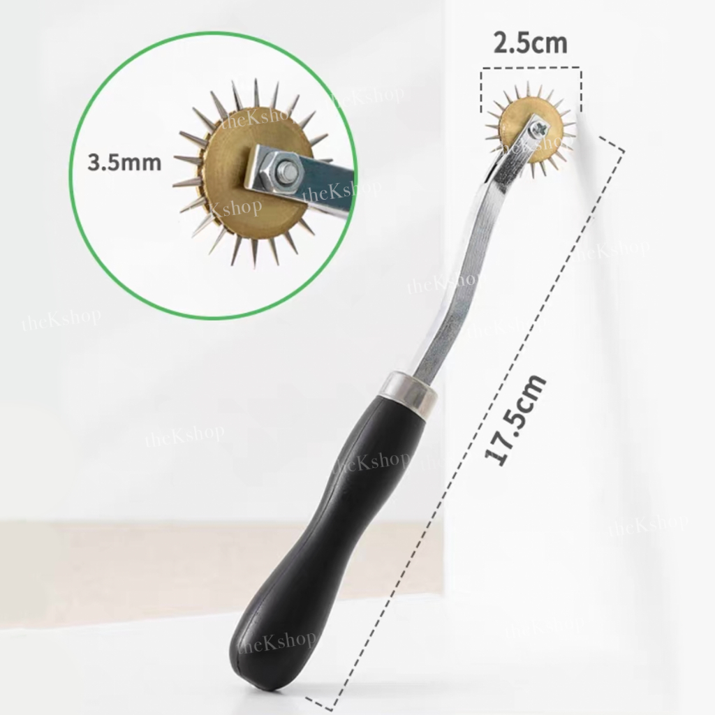 Rader Gerigi Bahan Kulit Kualitas Bagus Tajam / Rader Penanda Jahitan Agar Rapi Bahan Kulit Imitasi / Alat Jahit Edge Needle Point Tracing Wheel Alat Kerajinan Kulit