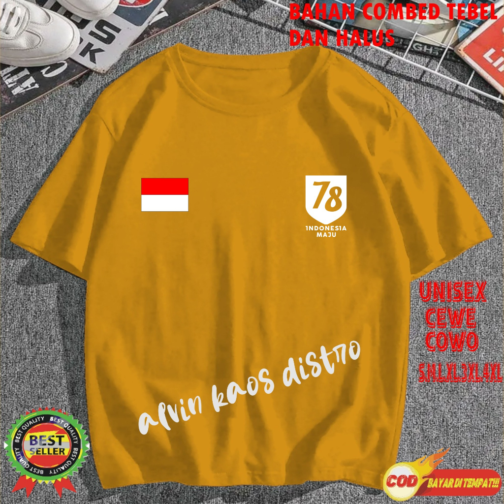 Beli 10 Pc Gratis 1 Pc Hut RI 78 Kaos Terlaris 17 Agustus 1945 78 Kemerdekaan Indonesia Kaos Merah Putih Hitam Kaos Cewek Cowok Anak01