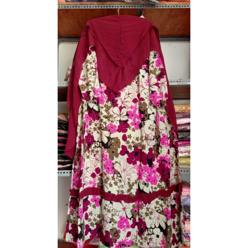 Dress Corak Monalisa Busui friendly Rizquna Shop