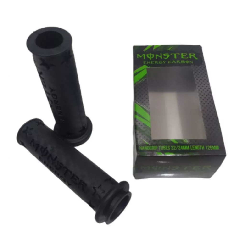 HANDGRIP GRIP HANFAT KARBON MONSTER ENERGY CARBON KOTAK KARET MODEL DAYTONA UNIVERSAL SEMUA MOTOR BISA