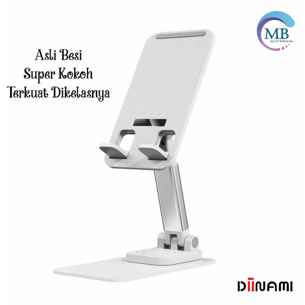 DIINAMI HM-1 Holder HP BESI phone Holder stand hp Tab &amp; iPad universal   Holder lipat besi di meja dudukan hp  bisa puter 360 derajat MB4790