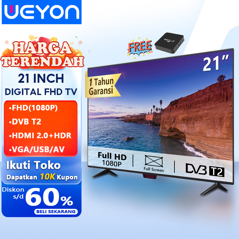 Weyon Sakura TV LED 21 inch HD Ready Smart TV Televisi With STB(SMART-S21B)