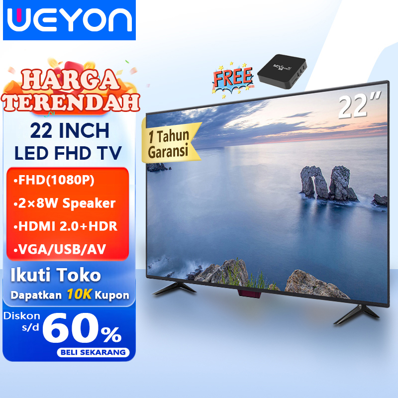 Weyon Sakura TV LED 22 inch HD Ready Smart TV Televisi With STB(SMART-S22ANEW)