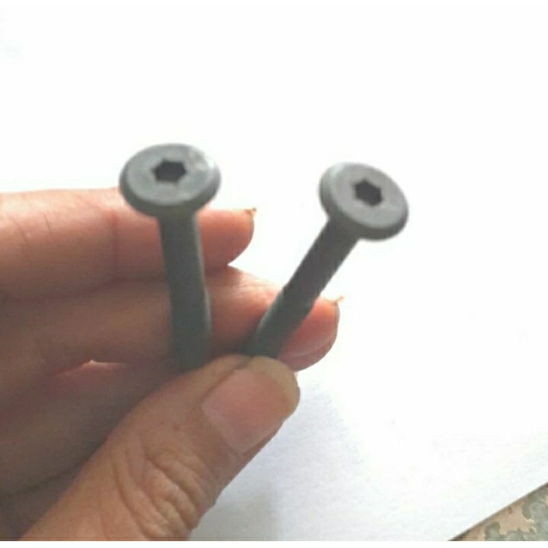 Baut JCBC+ m6×60 Knock down hitam L