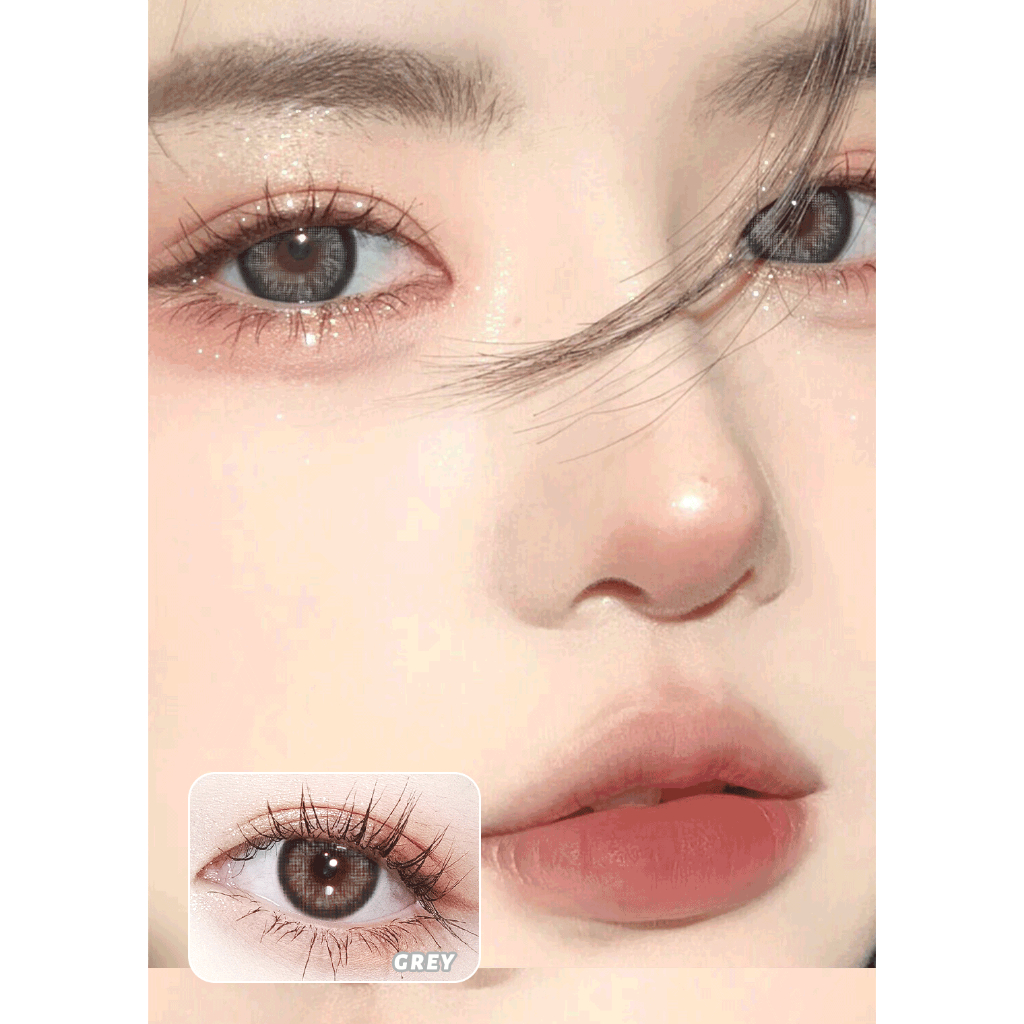 （COD）softlens minus0.00-4.00/1 pasang lensa kontak berwarna/softlens/softlens murah/soflens minus/soflen minus/lensa mata/softlens grey