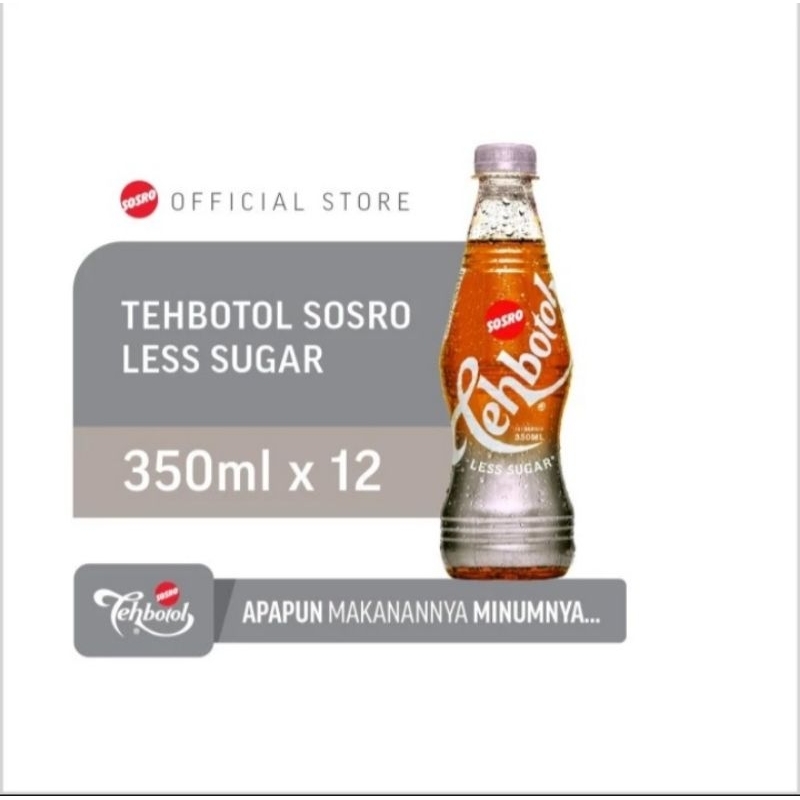 

Teh Botol Less Sugar 350 ML isi 12 botol