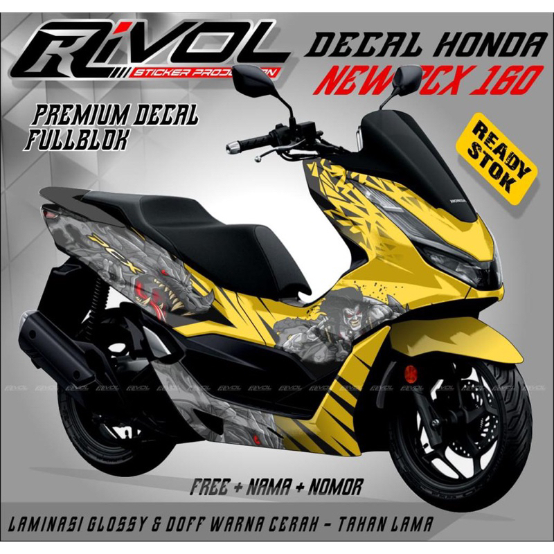 Decal new pcx 160 stiker full body motor honda pcx 160