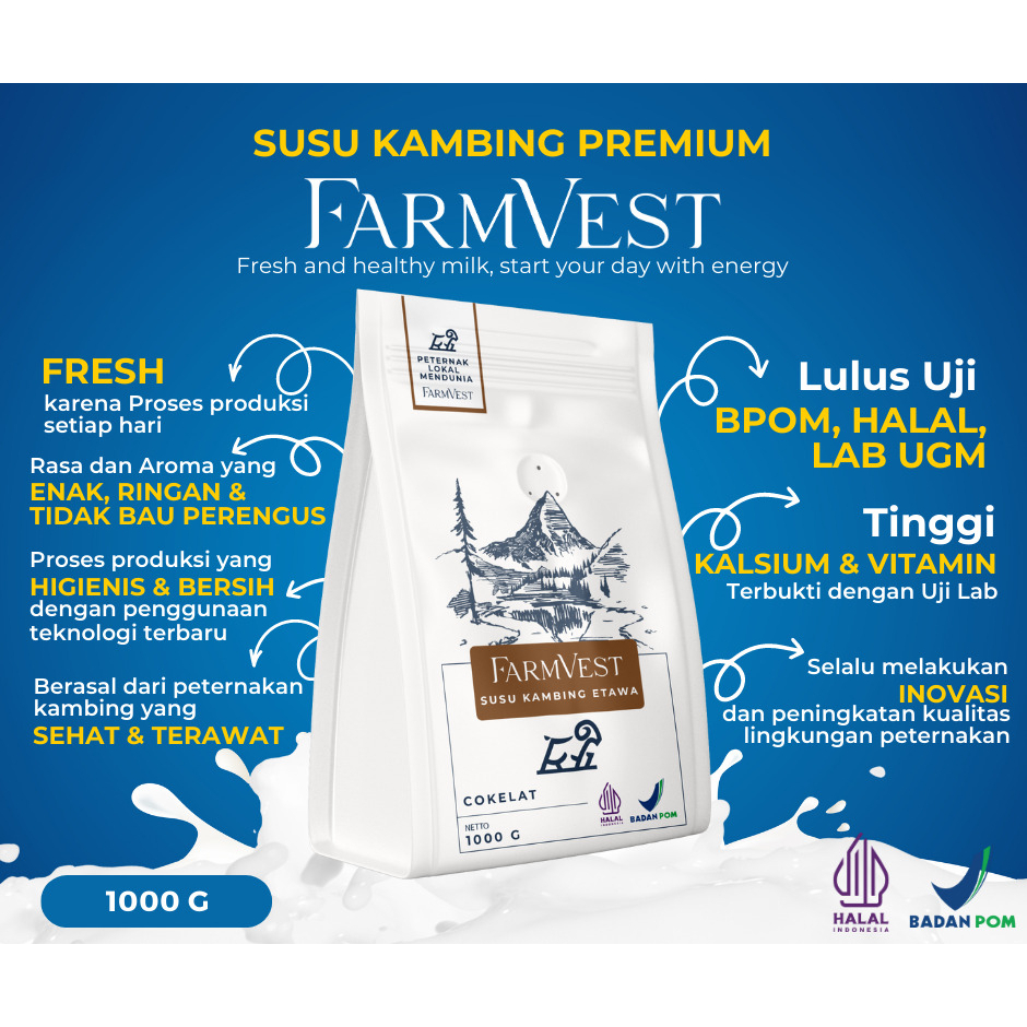 

FARMVEST Susu Kambing Etawa Rasa Cokelat