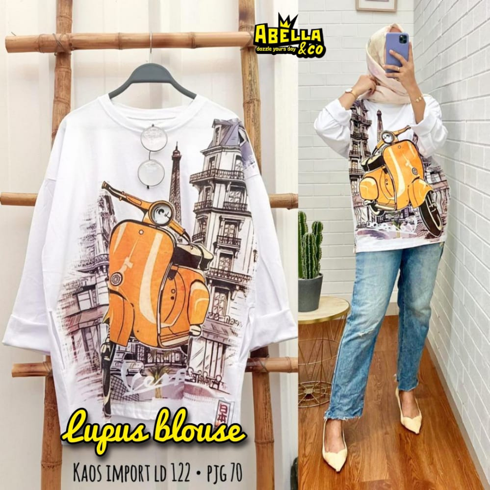 BLOUSE BABYTERRY / 10.7 / SEKUTY MOSI WAY FREAKS ANTIK CICIK LUPUS WHATS / TUNIK WANITA ALLSIZE  FIT TO XXL / ABELLA