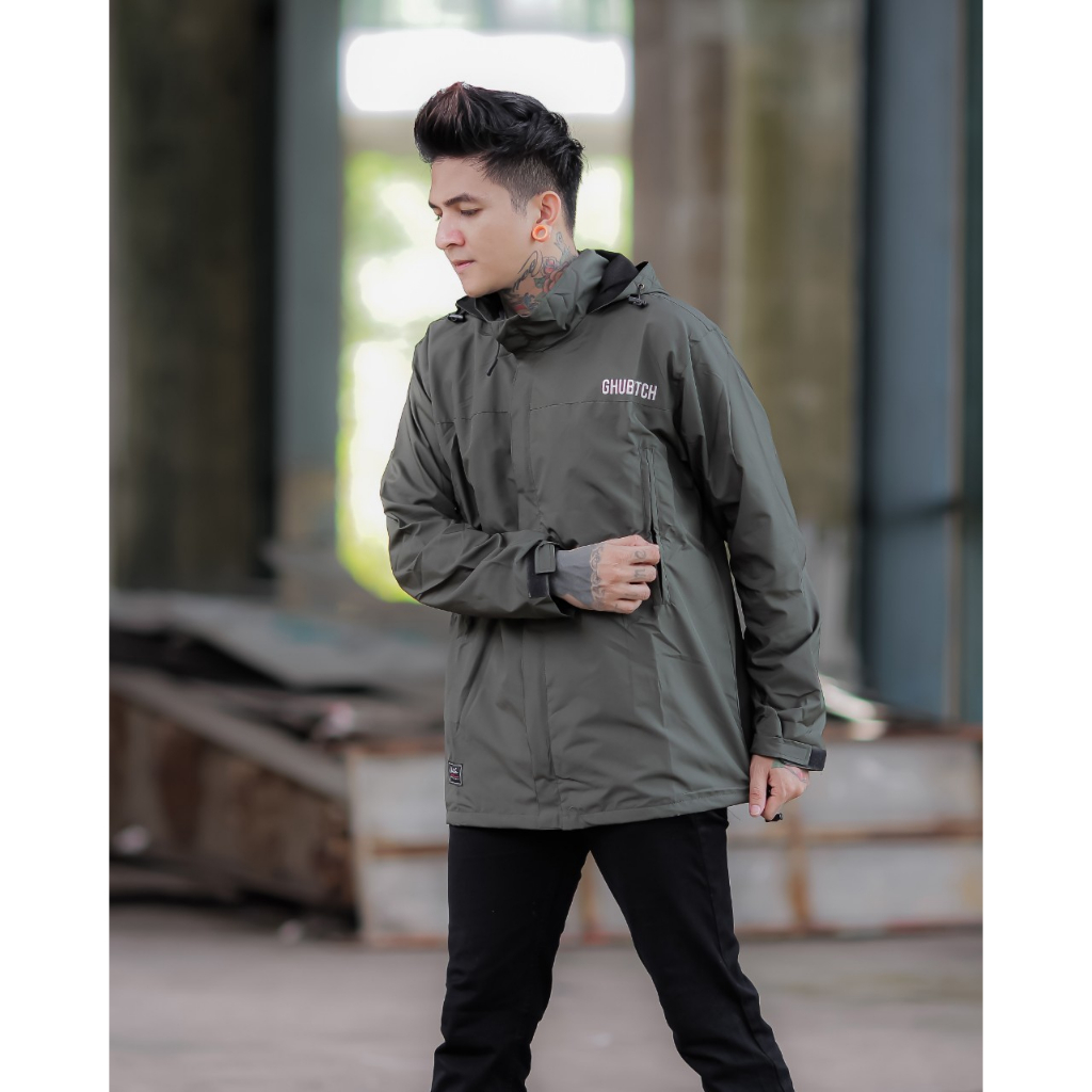 JAKET PARKA SIMPLE HIJAU ARMY - JAKET PARKA OUTDOOR - JAKET GUNUNG SIMPLE - JAKET PARKA PARASUT - JAKET MOTOR - JAKET HIKING