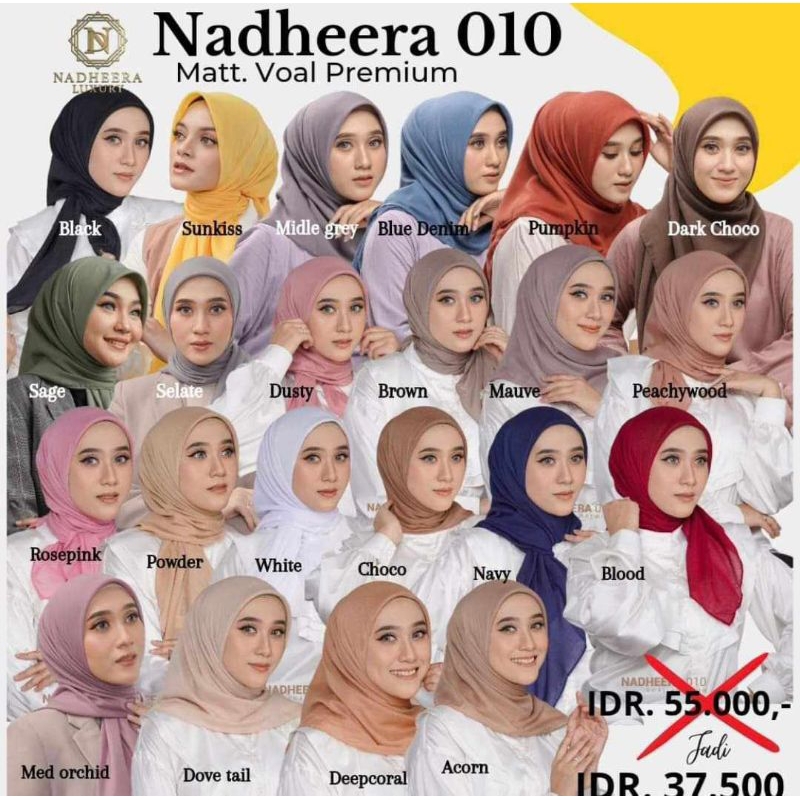 JILBAB NADHEERA 010//SEGIEMPAT N 010//NADHEERA HIJAB