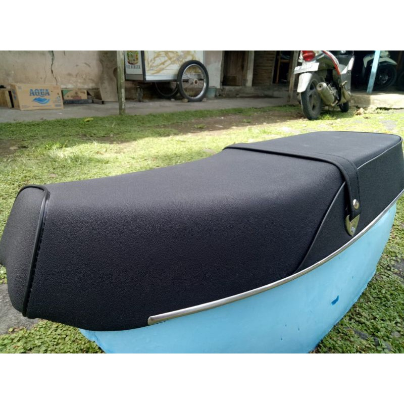 Jok Honda Astrea grand standar spon biru anti gembos # jok Astrea Honda grand kulit amplas # jok mot