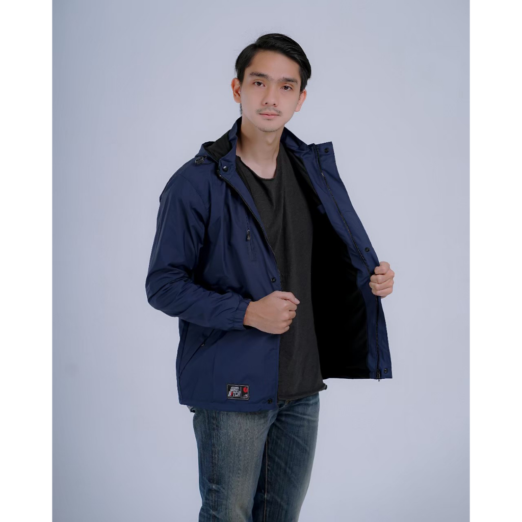 JAKET PARKA SIMPLE NAVY - JAKET PARKA OUTDOOR - JAKET GUNUNG SIMPLE - JAKET PARKA PARASUT - JAKET MOTOR - JAKET HIKING