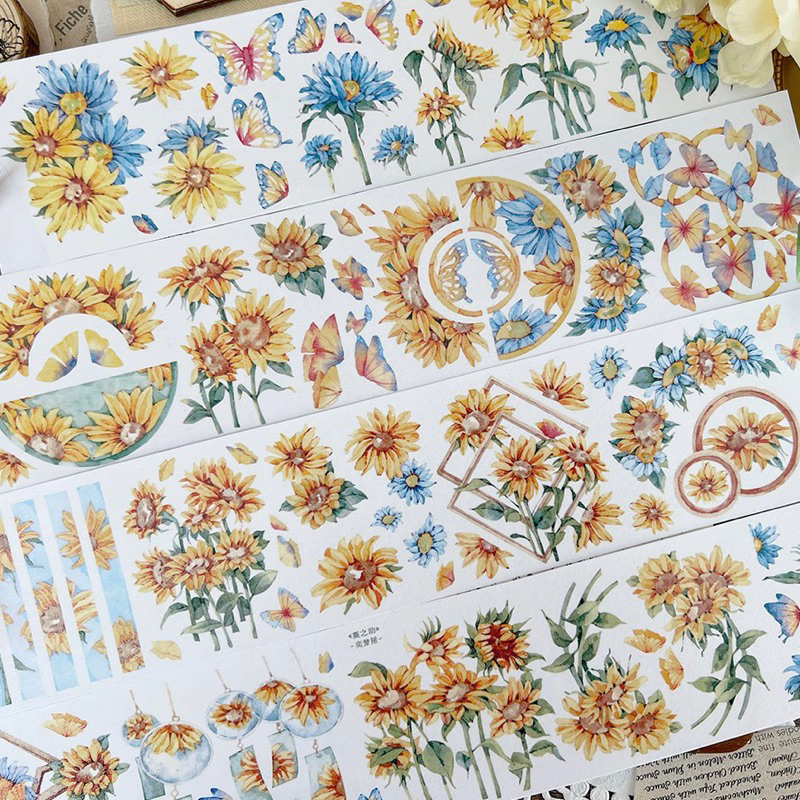 

[Sample] Yi Dream House Sunflower Washi & PET Tape