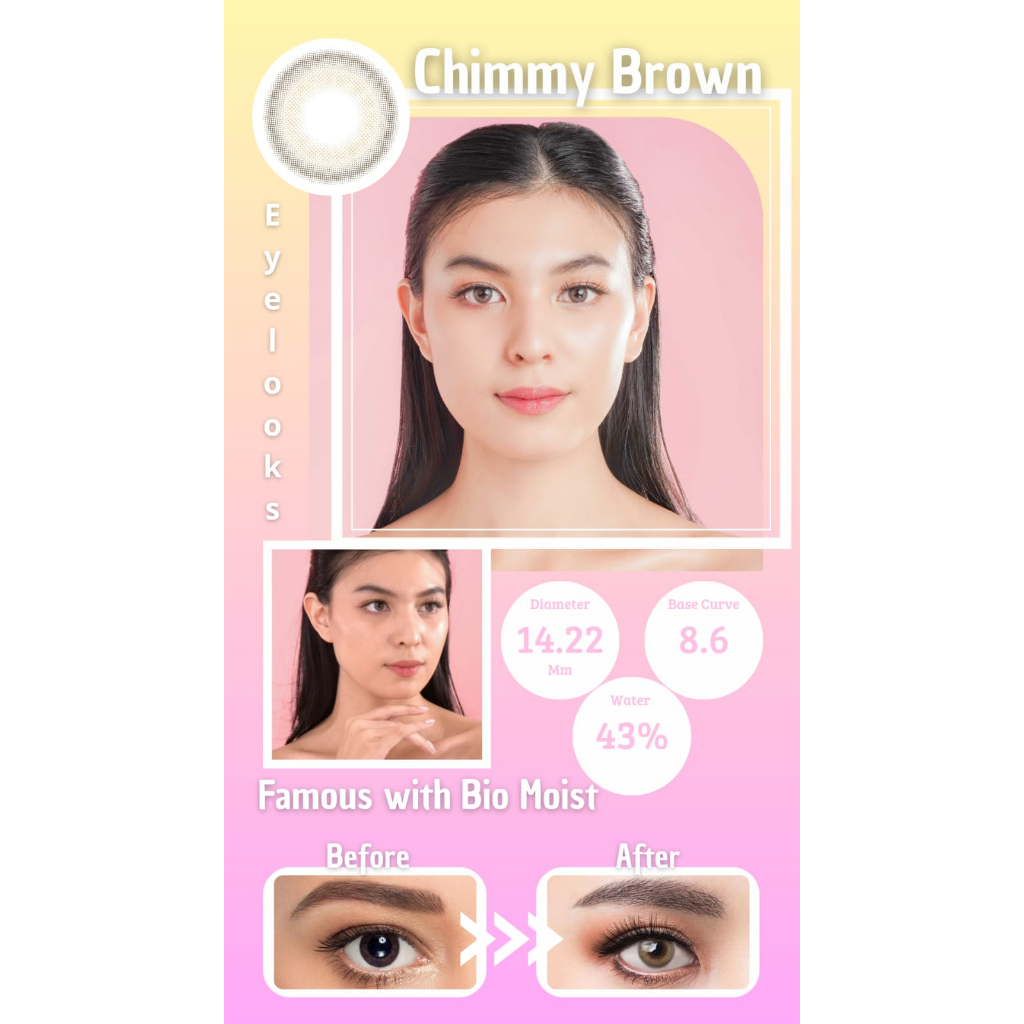 Famous With Biomoist Chimmy Brown Monthly Softlens Warna