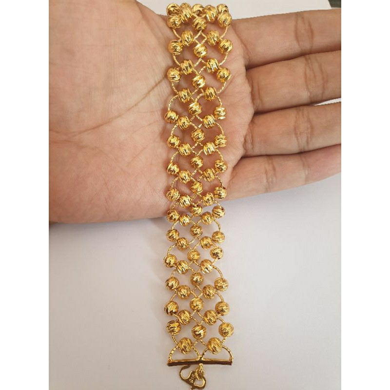 gelang rantai pakistan/aksesoris/lapis emas 916
