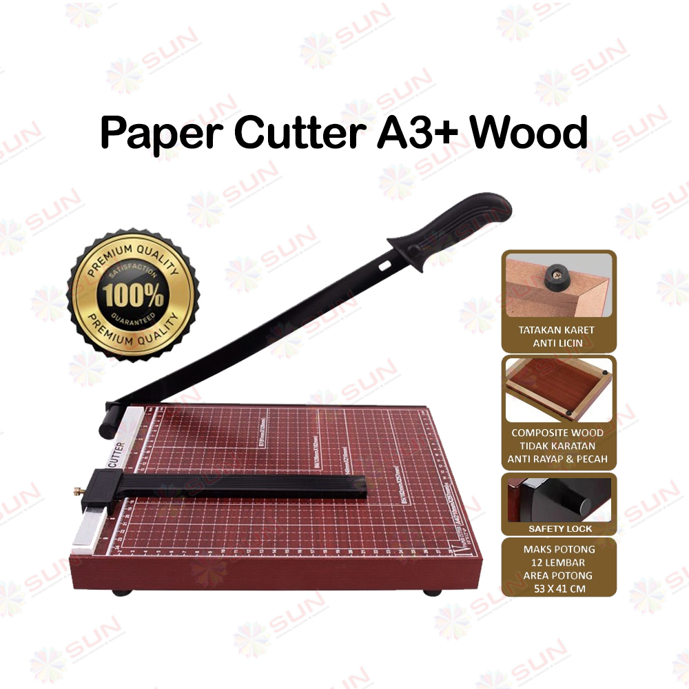 Paper Cutter A3 / A3+ / B3 ( Alat Potong /Mesin Pemotong Kertas HVS, Sticker, Dos, PVC ID Card, Yellow Board, Art Paper, Vinyl. Bontax Camel, Kertas Foto A5 A4 F4 B4 Glossy Silky Glossy Photo Paper A3)