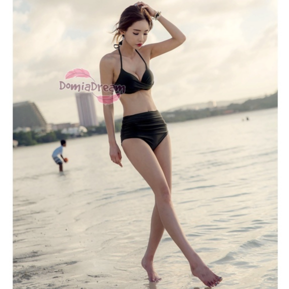 Bikini Kawat Celana Highwaist Warna Army Hitam Maroon