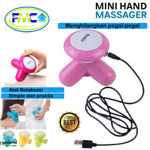 Alat Pijat Electric Kepala Leher Punggung Mini Hand Massager Getar Pemijat Refleksi Elektrik Serbaguna