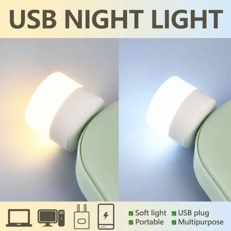 Lampu Mini LED USB Lampu Tidur Mini Portable Eyecare USB Mini Night Light